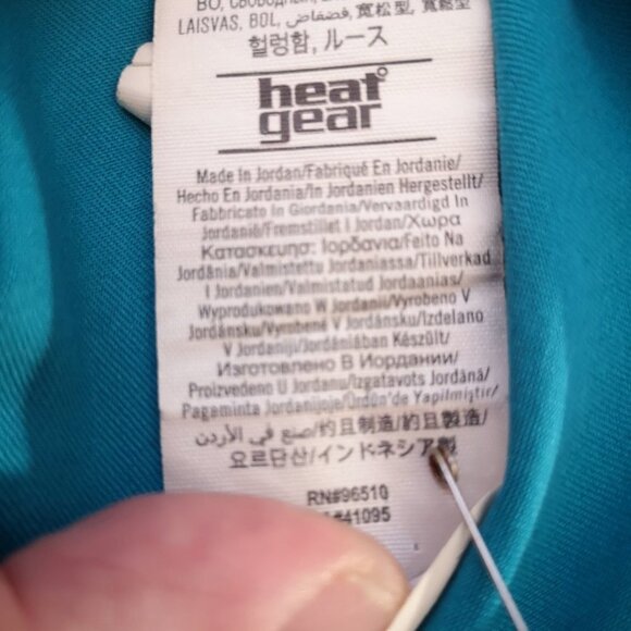 Under Armour Men's Loose Fit Size Large Blue & Black Short Sleeve Polo Shirt - Picture 8 of 14